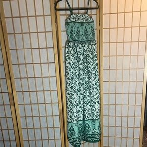 Source Unknown Blue and White Halter Sundress